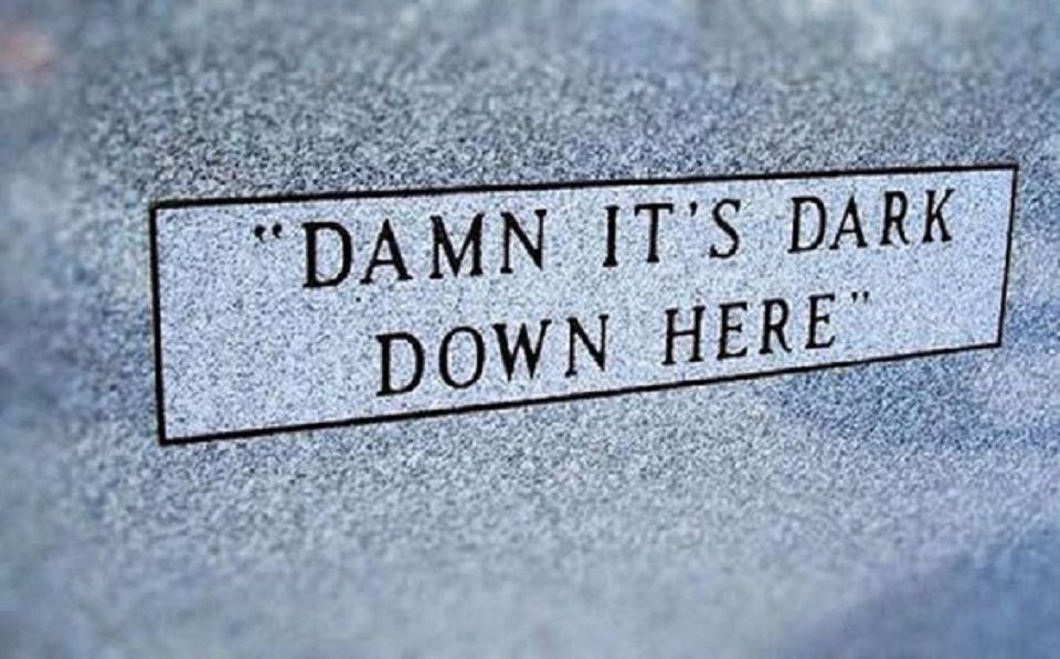 tombstone message