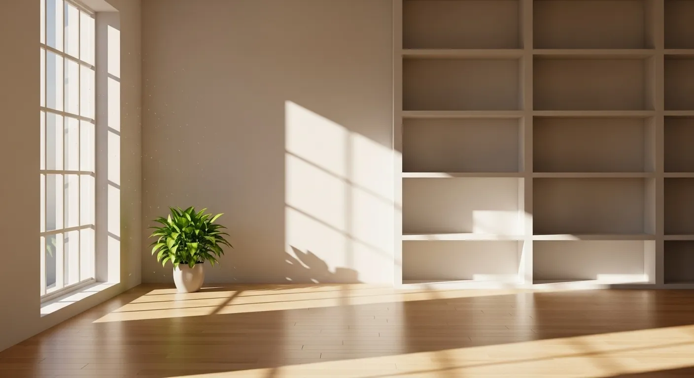 Bright, airy room symbolizing a fresh start.